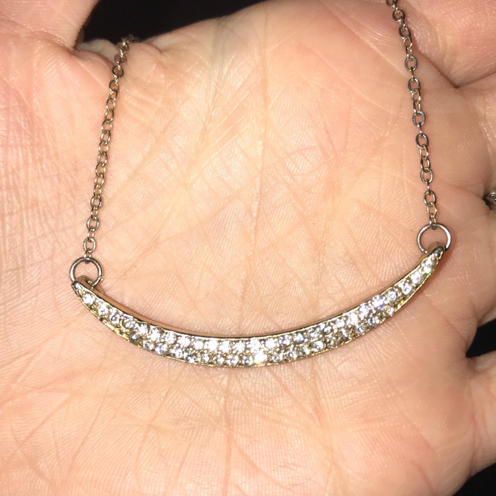 diamond crescent moon necklace